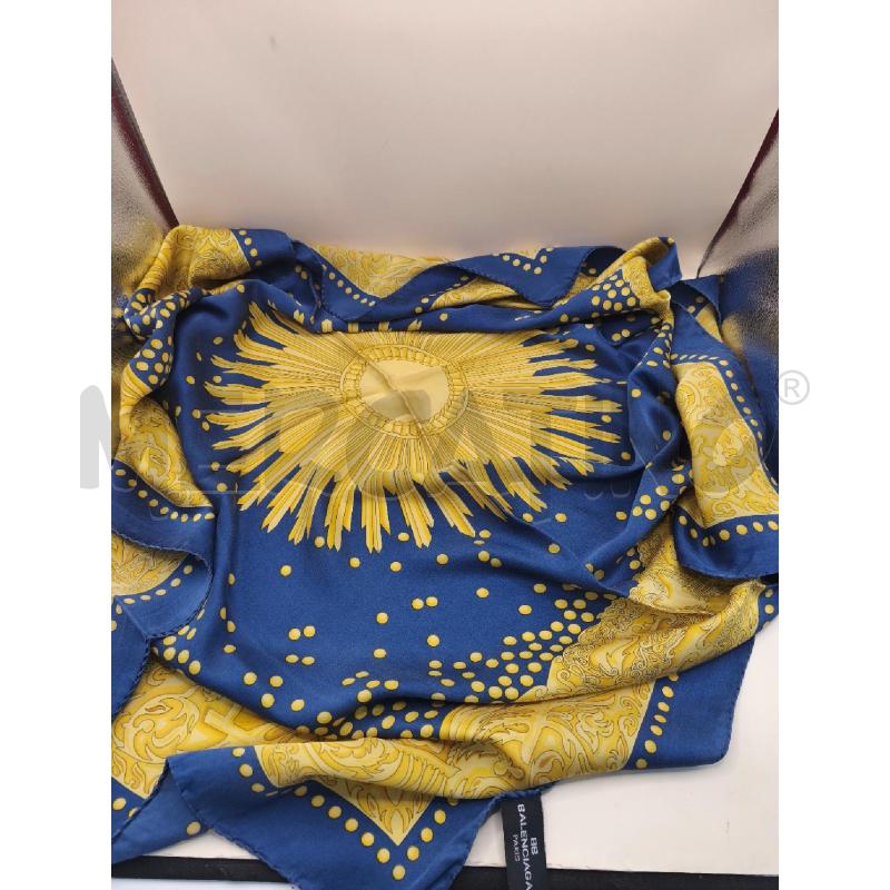 FOULARD BALENCIAGA BLU GIALLO  | Mercatino dell'Usato Volpago del montello 1