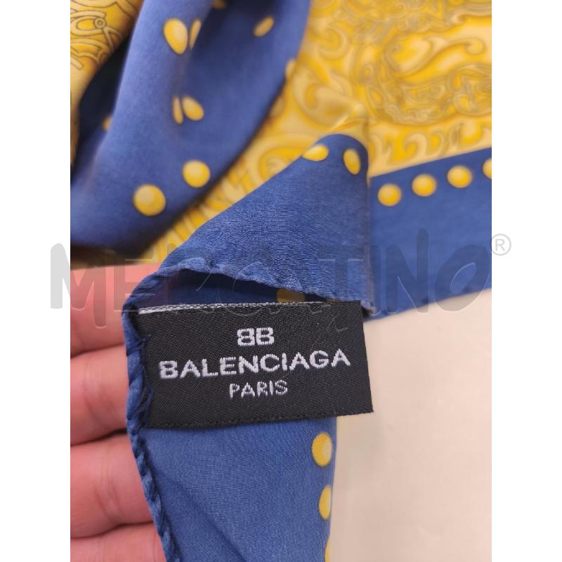 FOULARD BALENCIAGA BLU GIALLO  | Mercatino dell'Usato Volpago del montello 4