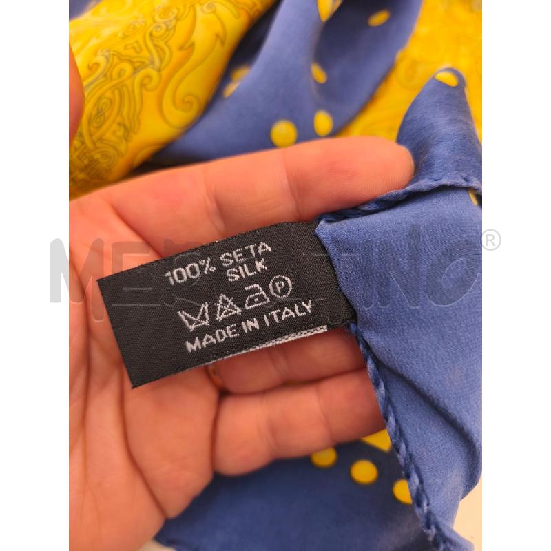 FOULARD BALENCIAGA BLU GIALLO  | Mercatino dell'Usato Volpago del montello 5