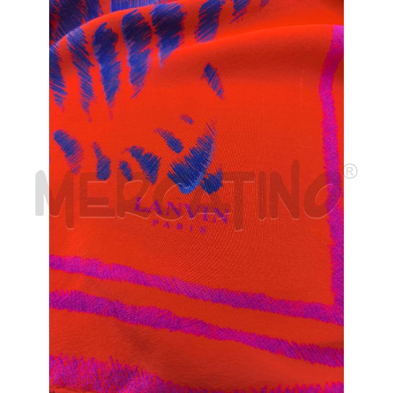 FOULARD LANVIN ROSSO BLU  | Mercatino dell'Usato Volpago del montello 2