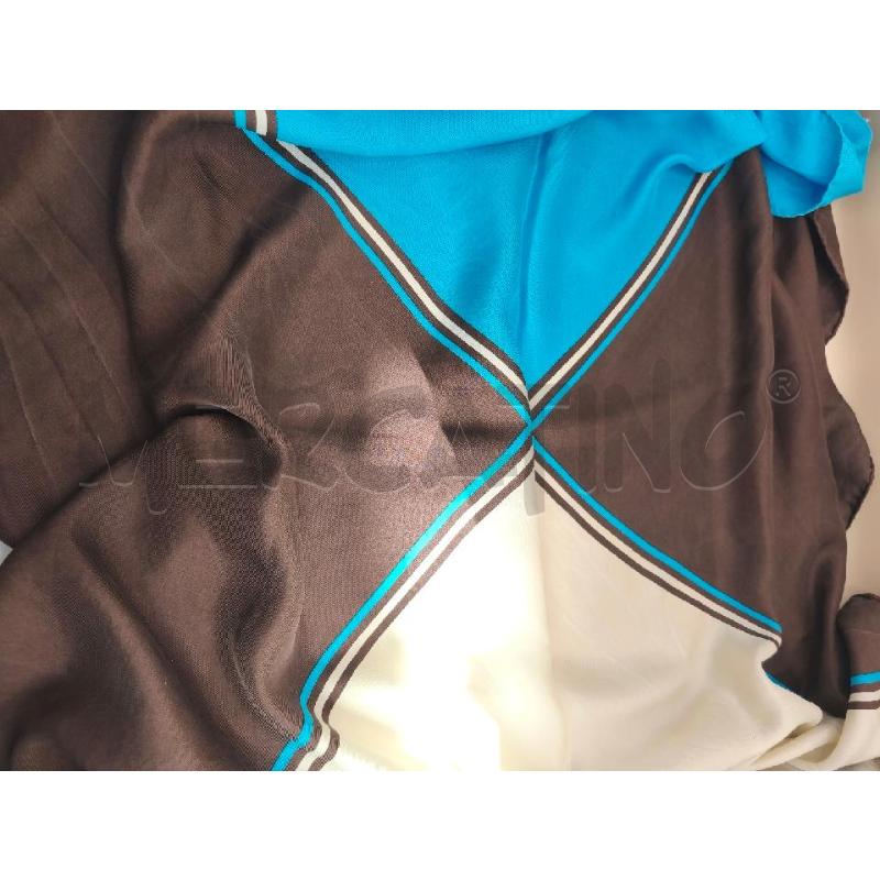 FOULARD YVESSAINTAURENT BLU MARRONE  | Mercatino dell'Usato Volpago del montello 2