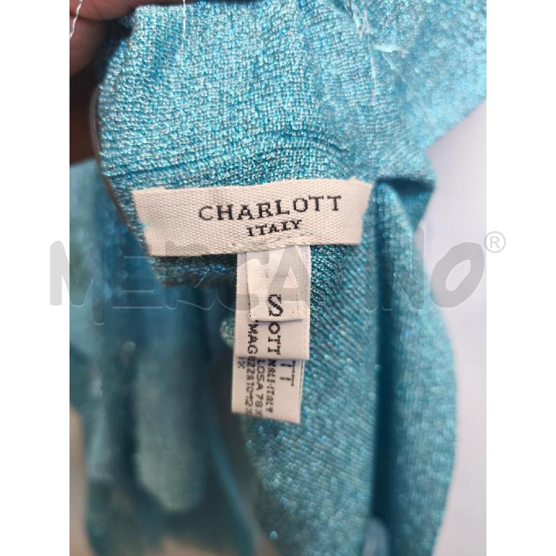GILET DONNA CHARLOTT AZZURRO GLITER  | Mercatino dell'Usato Volpago del montello 4