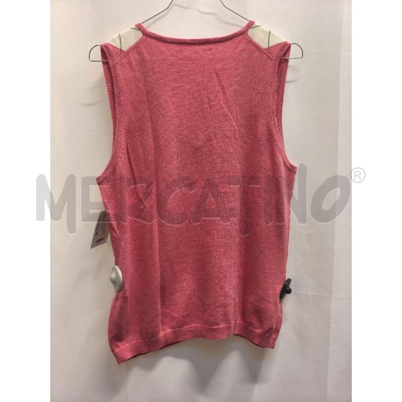 GILET DONNA TOMMY HILFIGER ROMBI ROSA BIANCO | Mercatino dell'Usato Volpago del montello 4