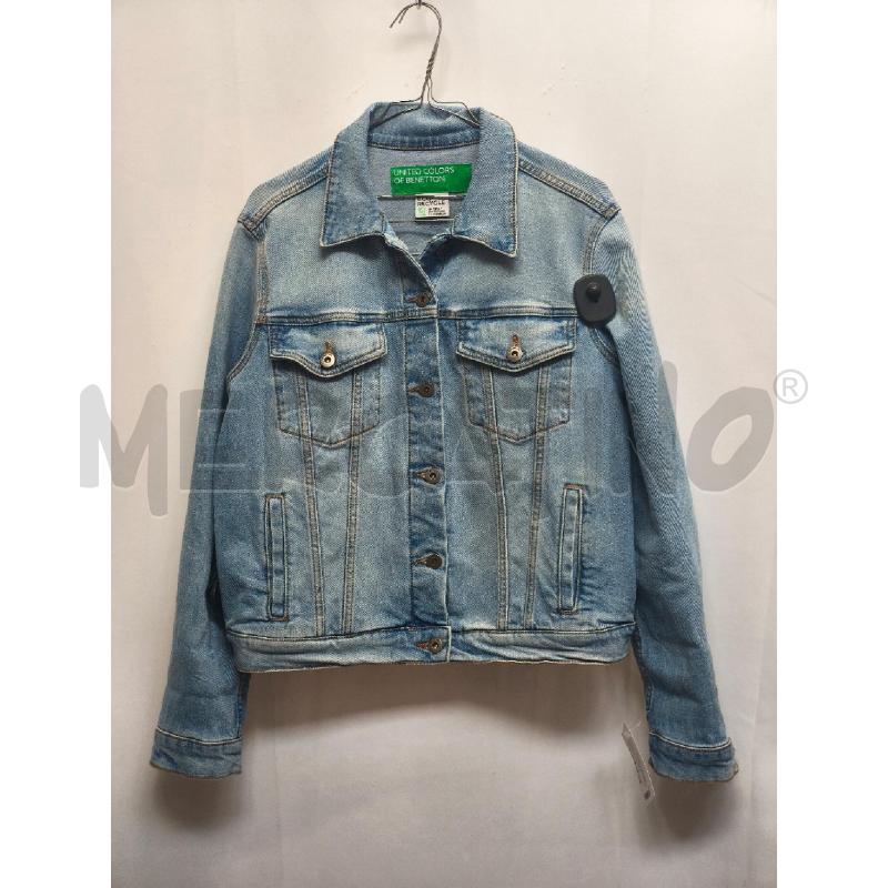 GIUBBOTTO DONNA BENETTON BLU CHIARO  | Mercatino dell'Usato Volpago del montello 1