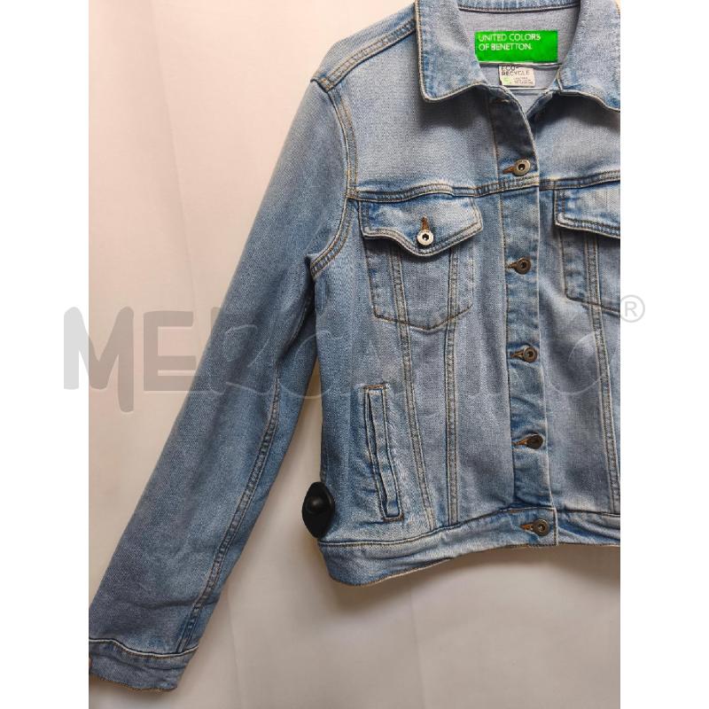 GIUBBOTTO DONNA BENETTON BLU CHIARO  | Mercatino dell'Usato Volpago del montello 4