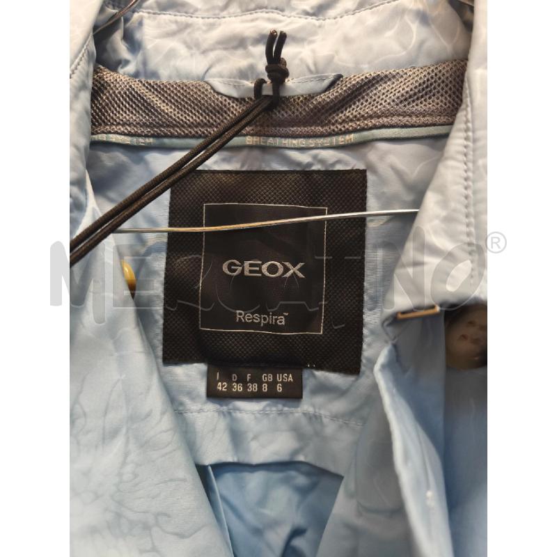 GIUBBOTTO DONNA GEOX AZZURRO FIORI  | Mercatino dell'Usato Volpago del montello 3