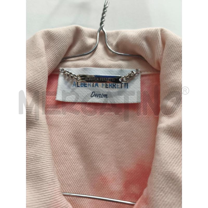 GIUBBOTTO DONNA JEANS ALBERTA FERRETTI ROSA  | Mercatino dell'Usato Volpago del montello 2