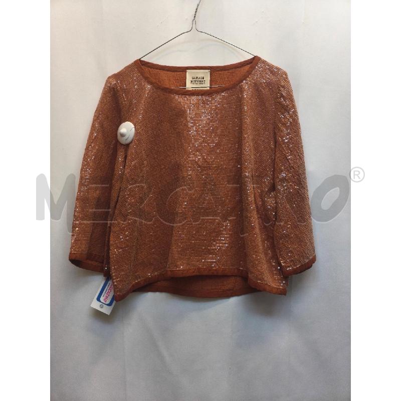 MAGLIA DONNA GARAGE NOUVEAUX PAIETTE MARRONE  | Mercatino dell'Usato Volpago del montello 1