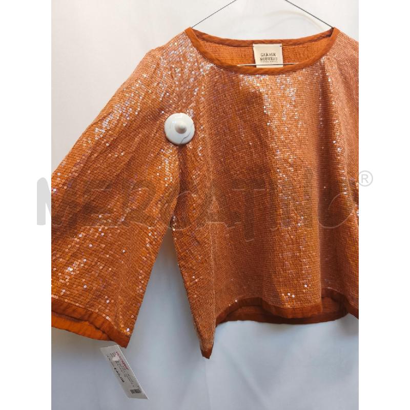 MAGLIA DONNA GARAGE NOUVEAUX PAIETTE MARRONE  | Mercatino dell'Usato Volpago del montello 3