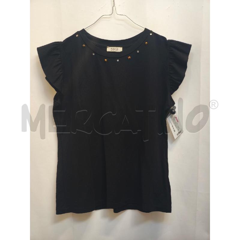 MAGLIA DONNA NANA NERA BORCHIE GIROCOLO | Mercatino dell'Usato Volpago del montello 1