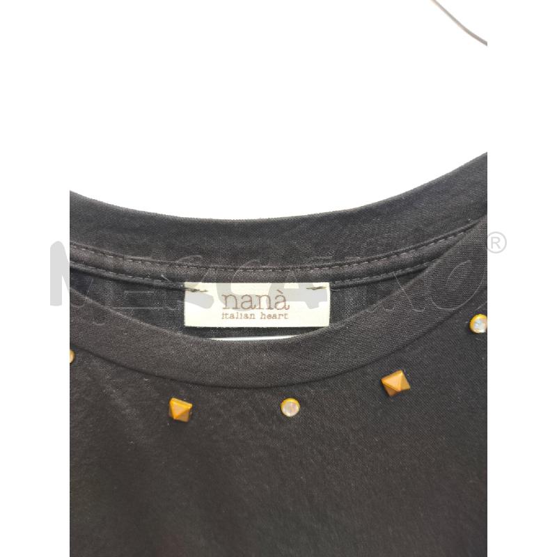MAGLIA DONNA NANA NERA BORCHIE GIROCOLO | Mercatino dell'Usato Volpago del montello 2