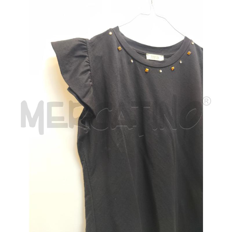 MAGLIA DONNA NANA NERA BORCHIE GIROCOLO | Mercatino dell'Usato Volpago del montello 3