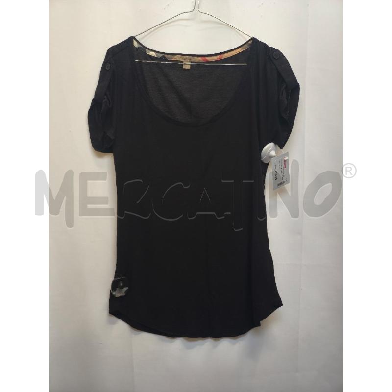 MAGLIETTA DONNA BURBERRY NERA  | Mercatino dell'Usato Volpago del montello 1