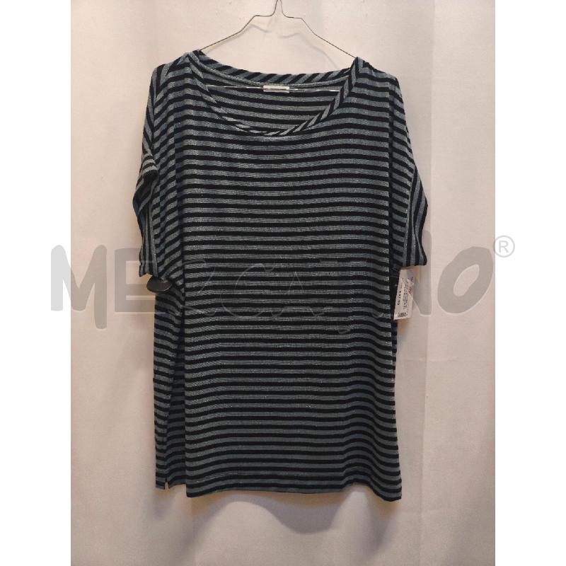 MAGLIETTA DONNA FIORELLA RUBINO RIGHE NERO VERDE  | Mercatino dell'Usato Volpago del montello 1
