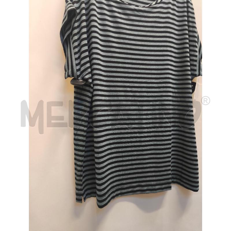 MAGLIETTA DONNA FIORELLA RUBINO RIGHE NERO VERDE  | Mercatino dell'Usato Volpago del montello 3