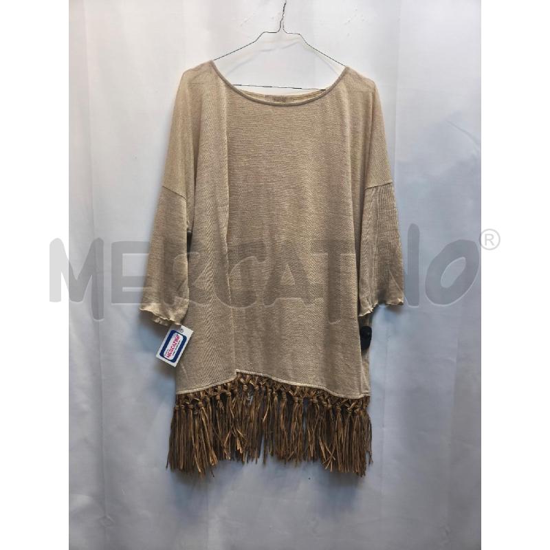 MAGLIETTA DONNA MAISON LAILE 100%LINO BIEGE  | Mercatino dell'Usato Volpago del montello 1