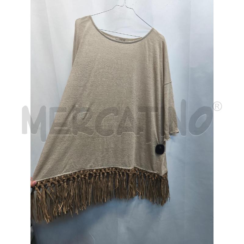 MAGLIETTA DONNA MAISON LAILE 100%LINO BIEGE  | Mercatino dell'Usato Volpago del montello 2