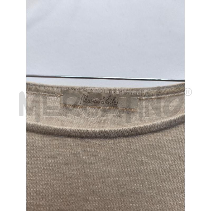 MAGLIETTA DONNA MAISON LAILE 100%LINO BIEGE  | Mercatino dell'Usato Volpago del montello 3
