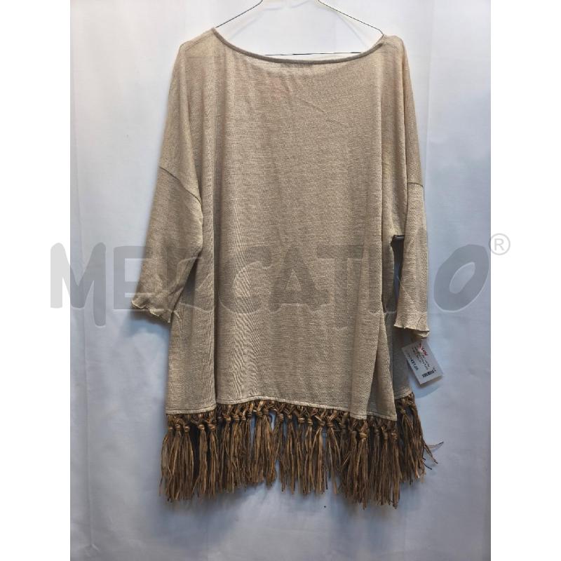 MAGLIETTA DONNA MAISON LAILE 100%LINO BIEGE  | Mercatino dell'Usato Volpago del montello 4