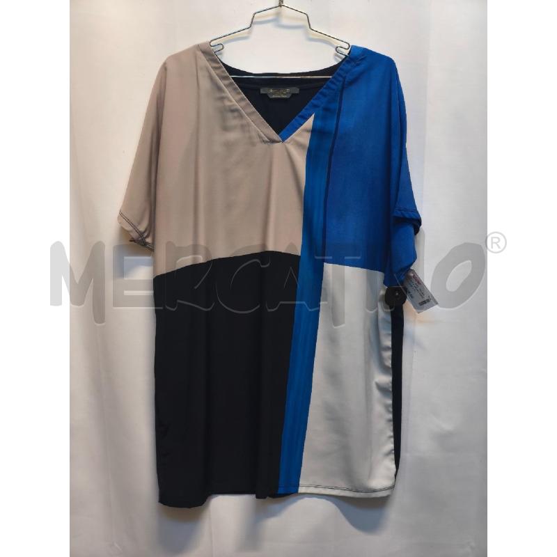MAGLIETTA DONNA MARINA RINALDI BLU PANNA NERO  | Mercatino dell'Usato Volpago del montello 1
