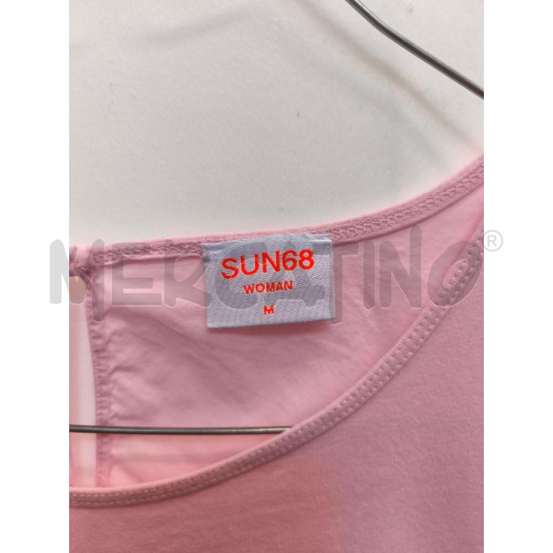 MAGLIETTA DONNA SUN68 ROSA LISCIA | Mercatino dell'Usato Volpago del montello 2