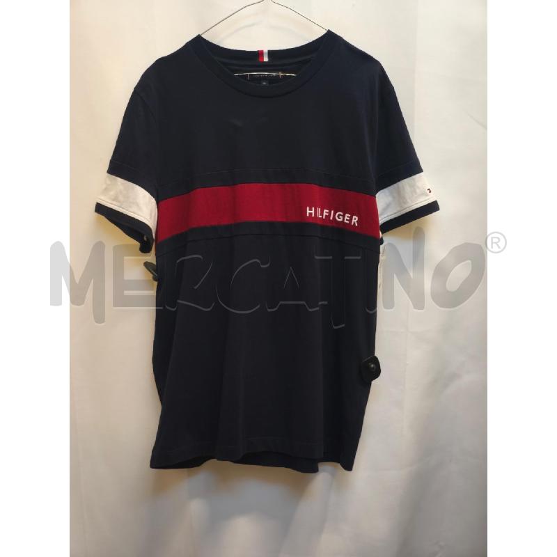 MAGLIETTA UOMO TOMMY HILFIGER BLU ROSSA  | Mercatino dell'Usato Volpago del montello 1