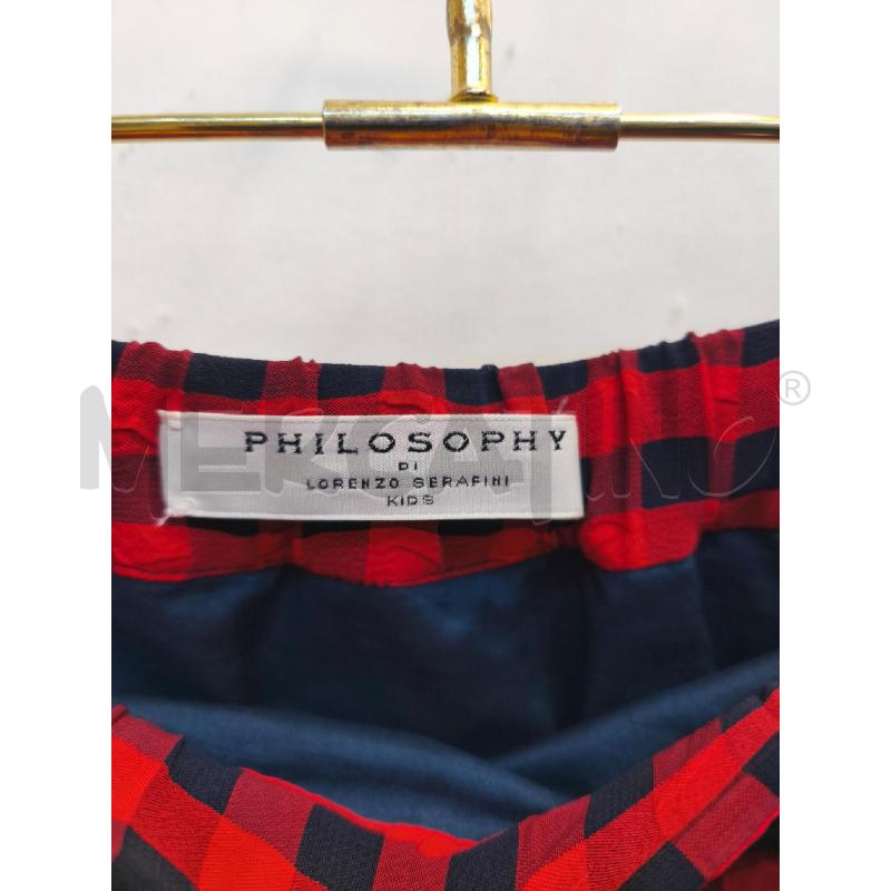 MINI GONNA RAGAZZA PHILOSOPHY CUARDI ROSSO BLU | Mercatino dell'Usato Volpago del montello 3