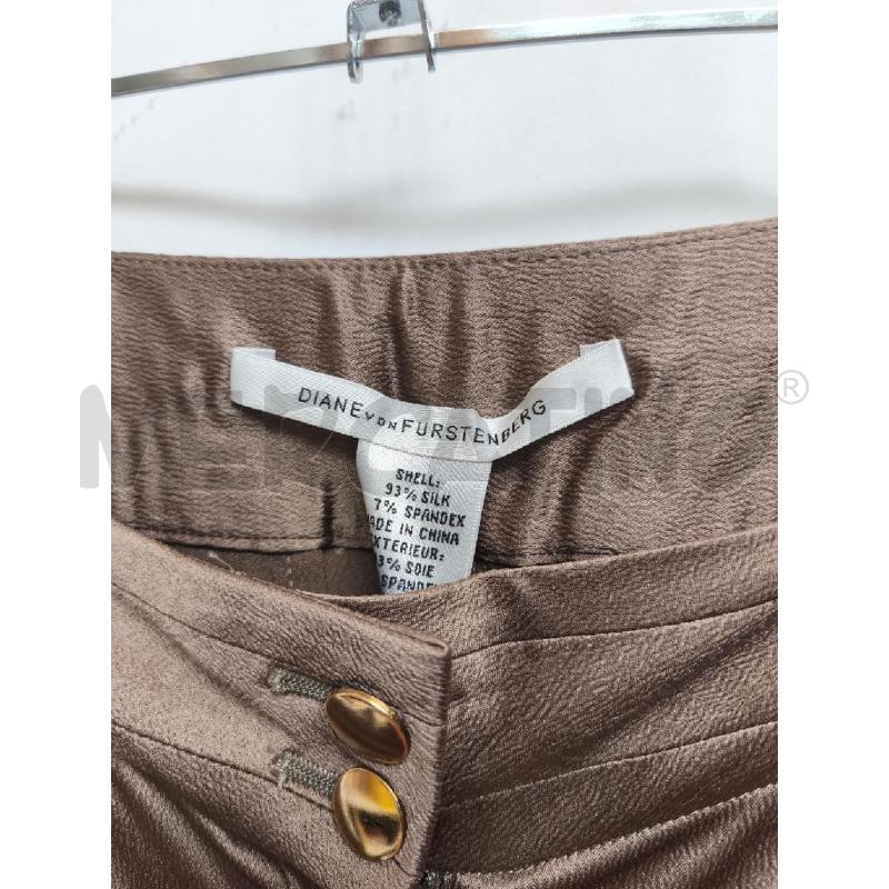 PANTALONCINO DONNA DIANE VON FURSTENBERG MARRONE LUCIDO  | Mercatino dell'Usato Volpago del montello 3