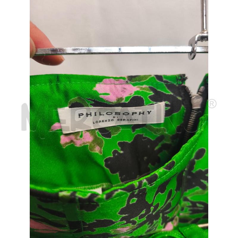 PANTALONCINO DONNA PHILOSOPHY VERDE FIORI  | Mercatino dell'Usato Volpago del montello 4