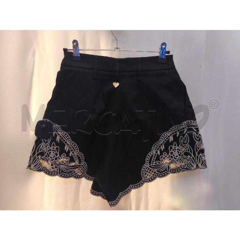 PANTALONCINO DONNA TWINSET NERO LAVORATI  | Mercatino dell'Usato Volpago del montello 3