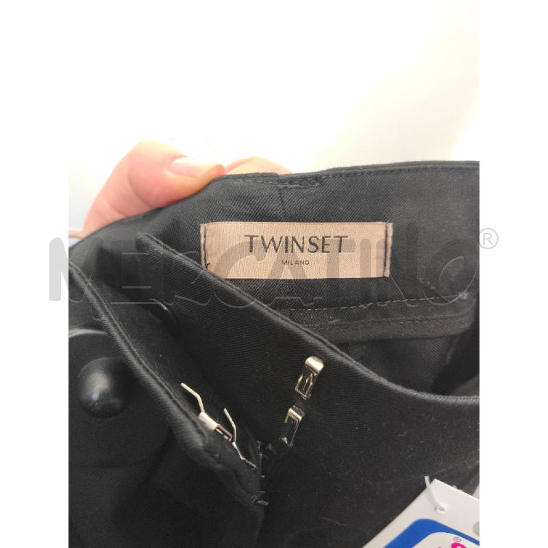 PANTALONCINO DONNA TWINSET NERO LAVORATI  | Mercatino dell'Usato Volpago del montello 4