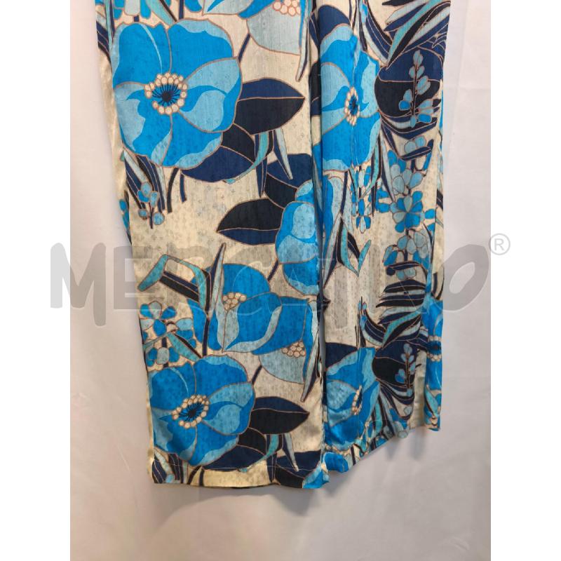 PANTALONE DONNA AND DISEGNI AZZURRO PANNA  | Mercatino dell'Usato Volpago del montello 4