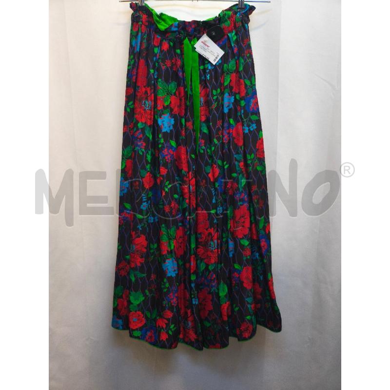 PANTALONE DONNA DUBLE FIORI VERDE  | Mercatino dell'Usato Volpago del montello 1