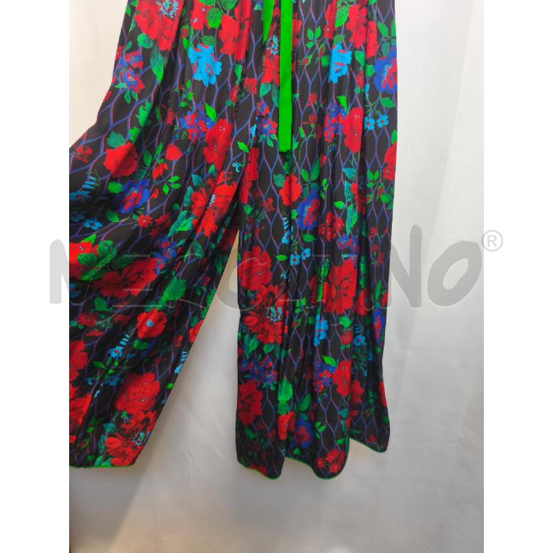 PANTALONE DONNA DUBLE FIORI VERDE  | Mercatino dell'Usato Volpago del montello 2