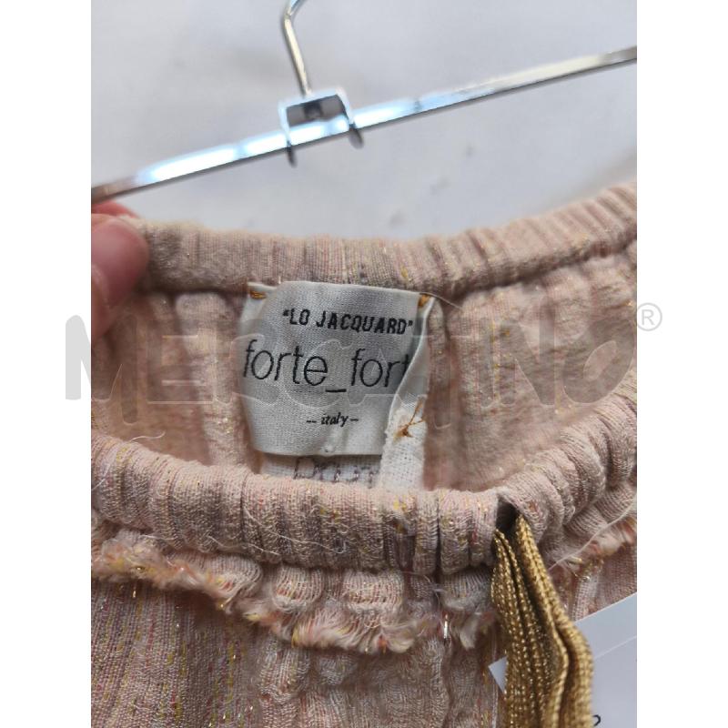 PANTALONE DONNA FORTE FORTE PALME ROSA DORATO  | Mercatino dell'Usato Volpago del montello 3