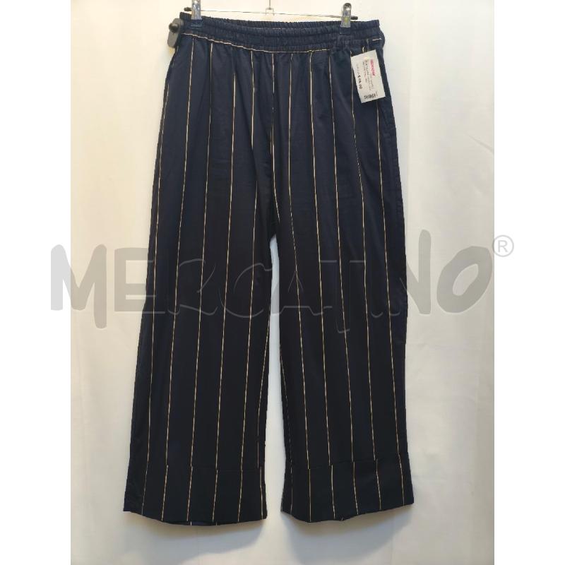PANTALONE DONNA LIVIANA CONTI BLU RIGE PANNA | Mercatino dell'Usato Volpago del montello 1