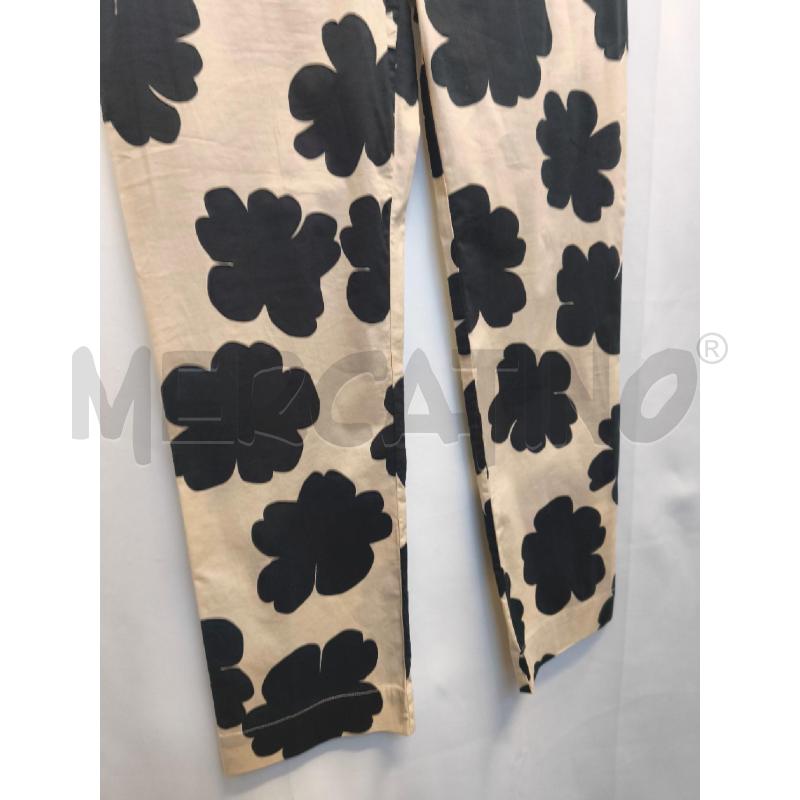 PANTALONE DONNA LIVIANA CONTI  PANNA FIORI NERI | Mercatino dell'Usato Volpago del montello 2