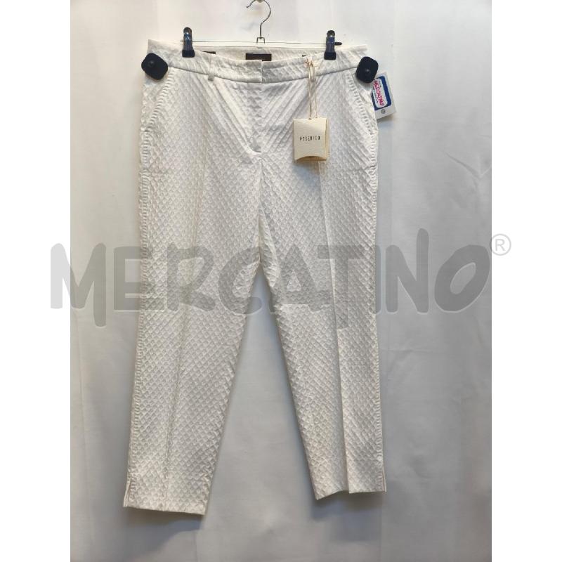 PANTALONE DONNA PESERICO BIANCO LAVORATO | Mercatino dell'Usato Volpago del montello 1