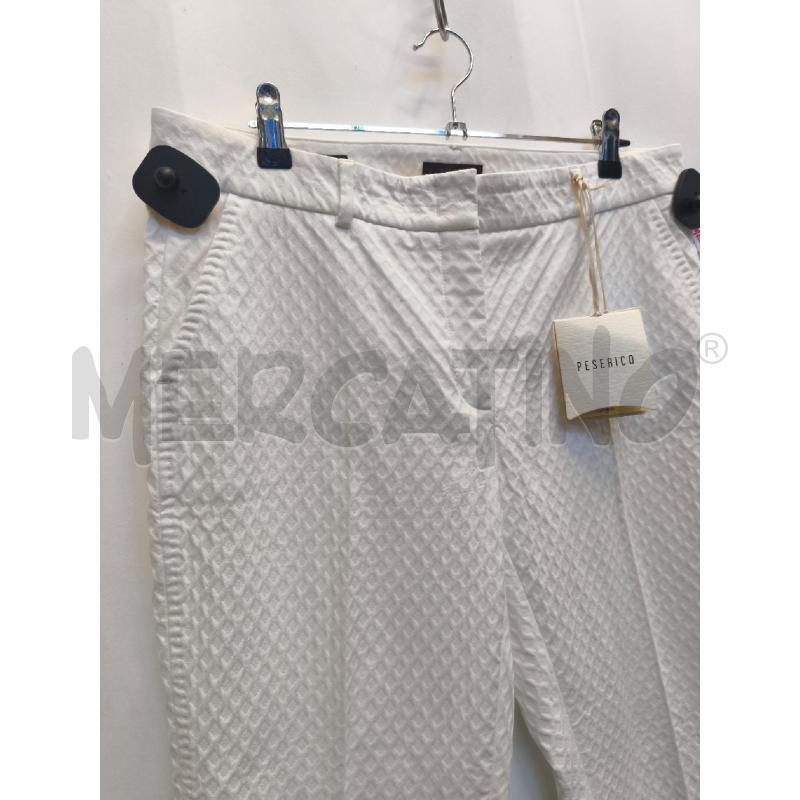 PANTALONE DONNA PESERICO BIANCO LAVORATO | Mercatino dell'Usato Volpago del montello 2