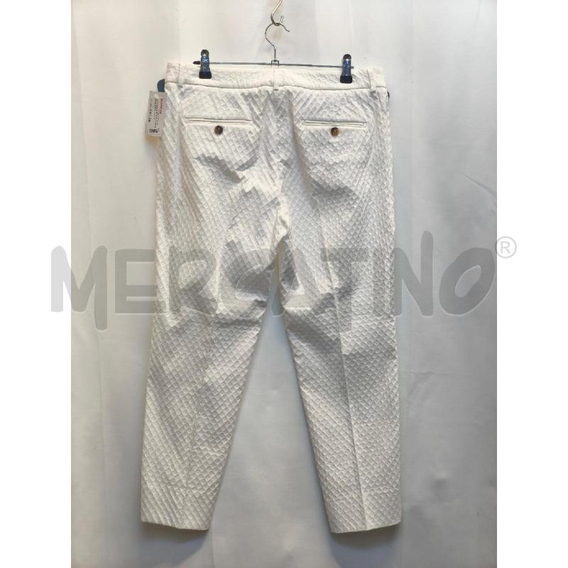 PANTALONE DONNA PESERICO BIANCO LAVORATO | Mercatino dell'Usato Volpago del montello 3