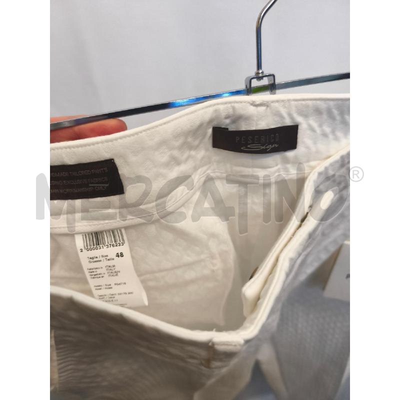 PANTALONE DONNA PESERICO BIANCO LAVORATO | Mercatino dell'Usato Volpago del montello 4