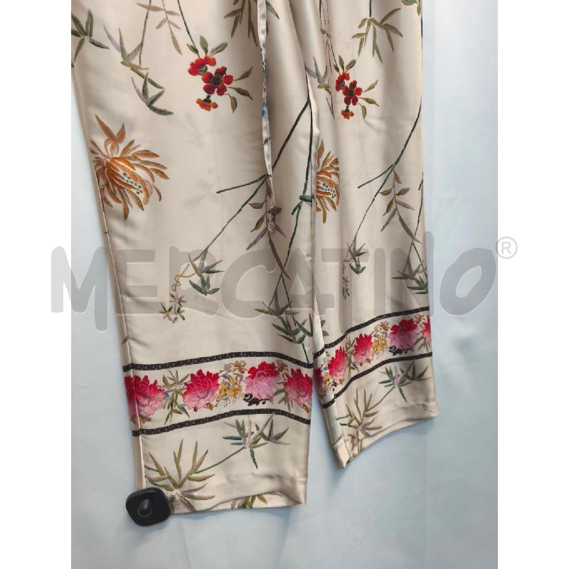 PANTALONE DONNA SEMICUTURE PANNA FIORI | Mercatino dell'Usato Volpago del montello 2