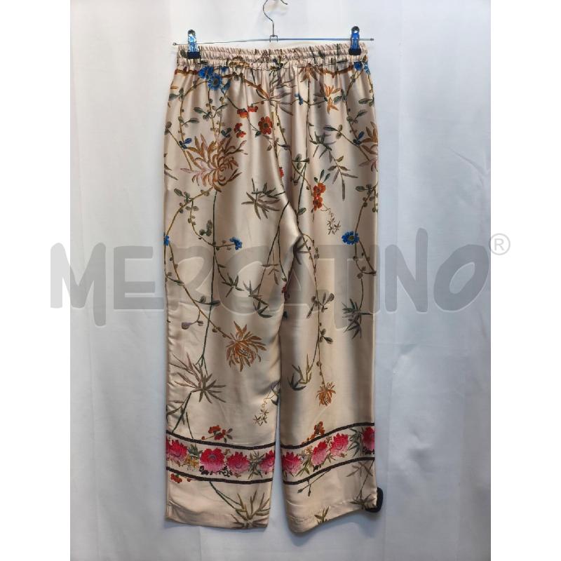 PANTALONE DONNA SEMICUTURE PANNA FIORI | Mercatino dell'Usato Volpago del montello 3