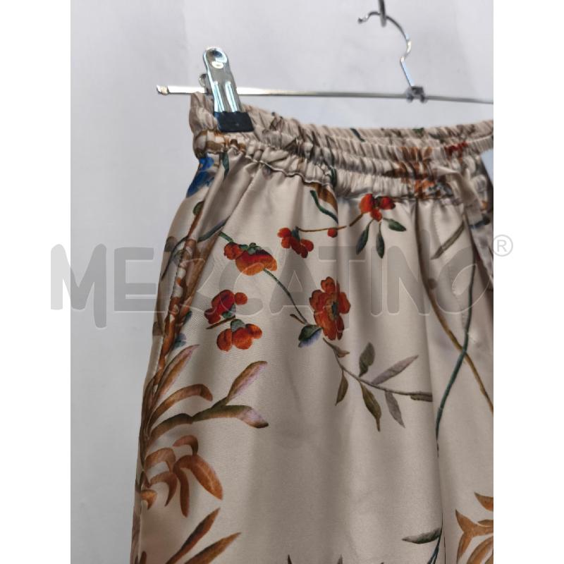 PANTALONE DONNA SEMICUTURE PANNA FIORI | Mercatino dell'Usato Volpago del montello 5