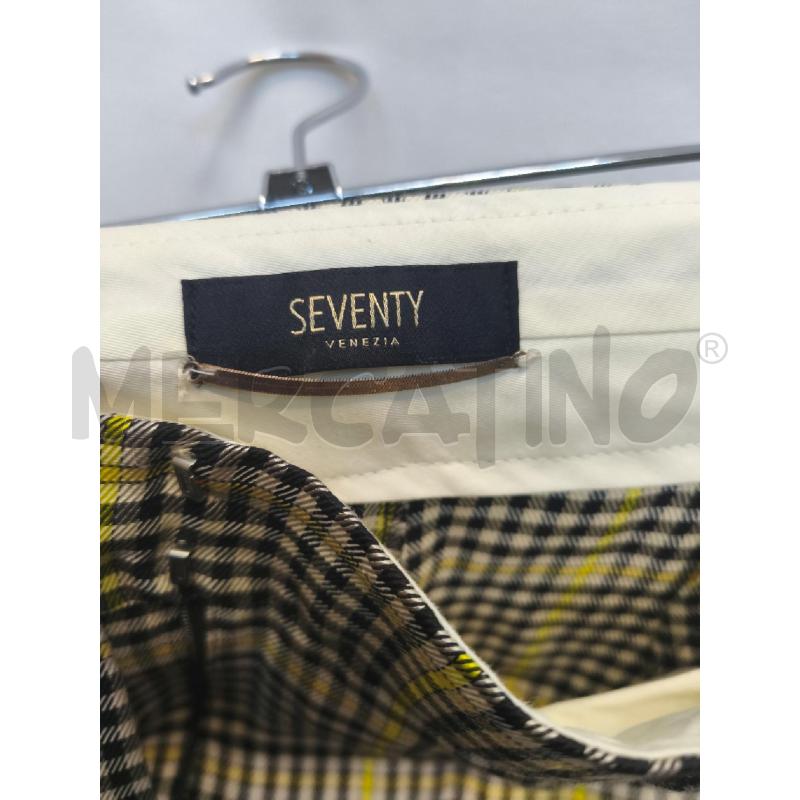 PANTALONE DONNA SEVENTY QUADRI NERO FLUO  | Mercatino dell'Usato Volpago del montello 4