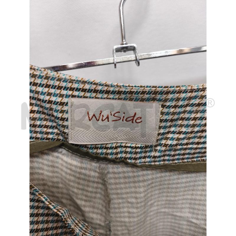 PANTALONE DONNA WU SIDE QUADRETTI MARRONE PICCOLI | Mercatino dell'Usato Volpago del montello 4