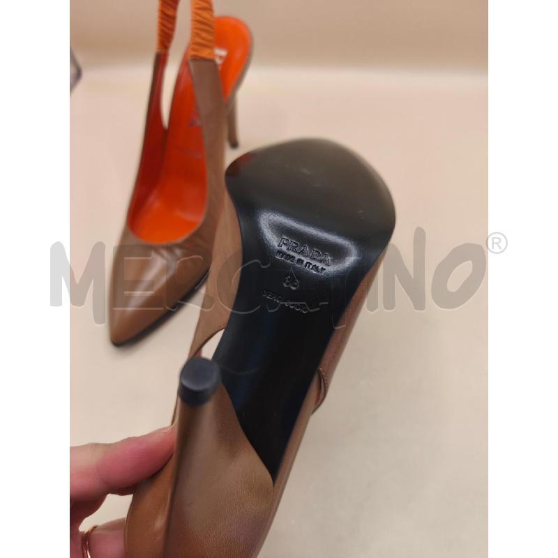 SANDALI DONNA PRADA ARANCIONE MARRONE  | Mercatino dell'Usato Volpago del montello 3
