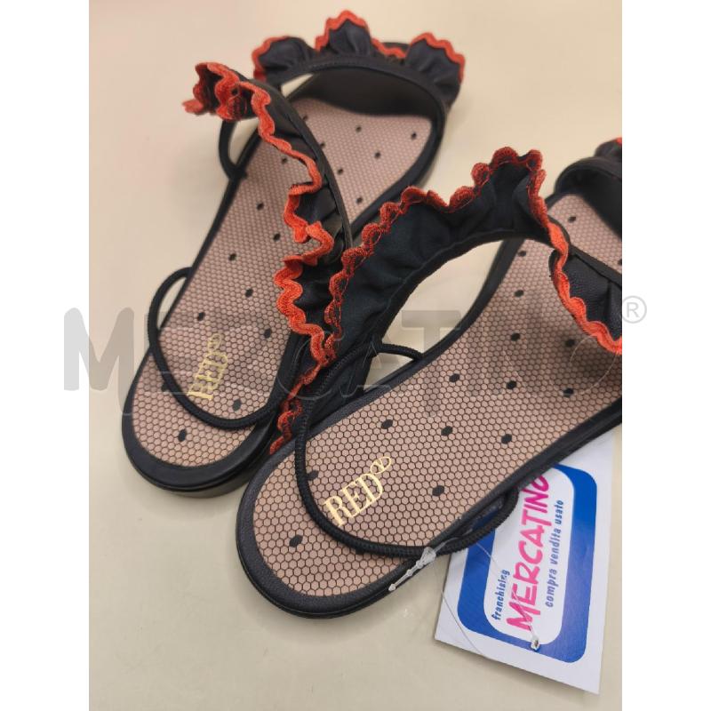 SANDALI DONNA REDV NERO VOLAN NERO ROSSO | Mercatino dell'Usato Volpago del montello 3