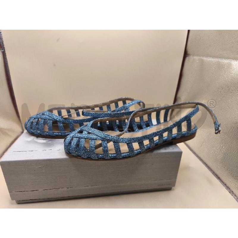 SCARPE DONNA ANNIEL AZZURRO GLITTER TRAFORATO  | Mercatino dell'Usato Volpago del montello 3