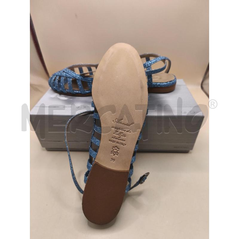 SCARPE DONNA ANNIEL AZZURRO GLITTER TRAFORATO  | Mercatino dell'Usato Volpago del montello 4